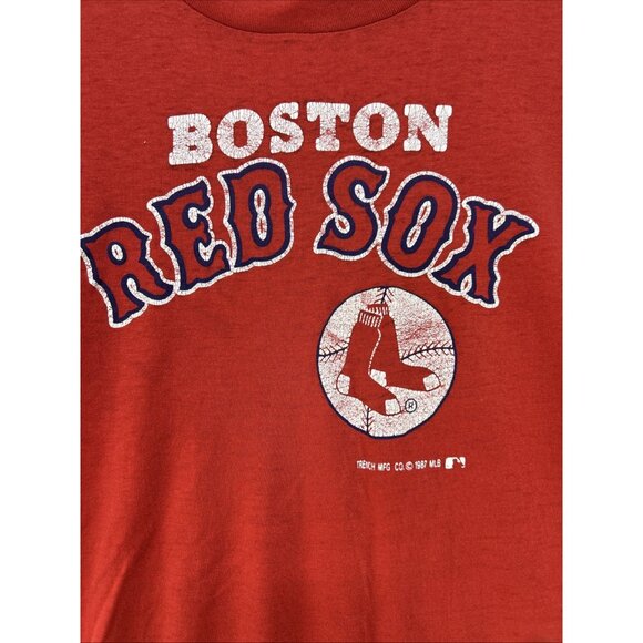 1987 BOSTON RED SOX vintage faded baseball tee t-shirt Size Large Trench MLB - Picture 2 of 10